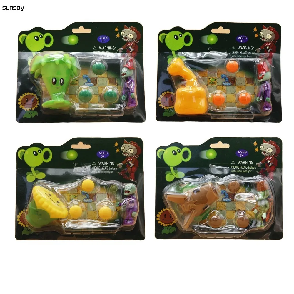 

2016 New Popular Plants vs Zombies Figures 10CM Plants vs Zombies Peashooter PVC Action Figure Game Toys For Children 8 Styles