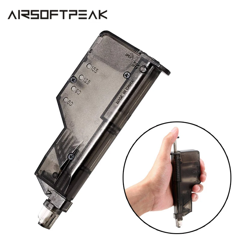 

Airsoft Quick Speed BB Loader For 155 Rounds Large Capacity Paintball Accessory For Outdoor Hunting Shooting or Combat War Game