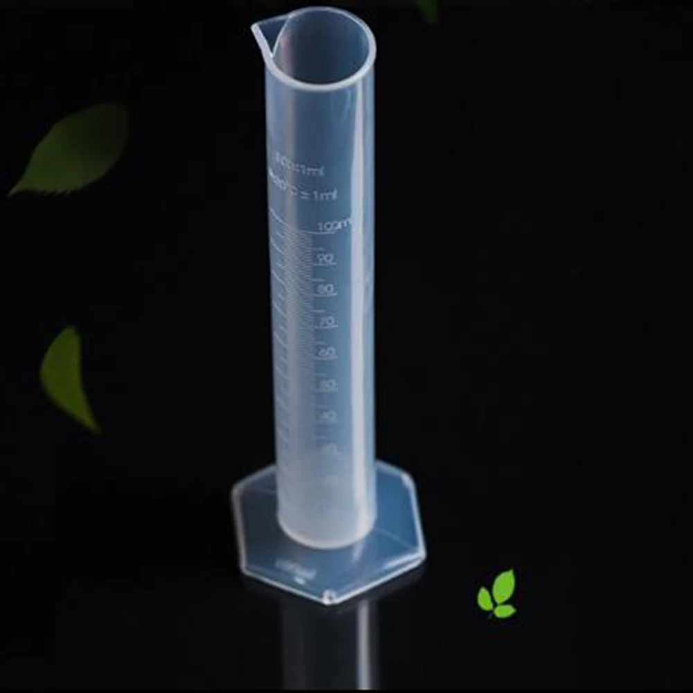 1 шт. 100 мл пластиковый мерный цилиндр Градуированный Цилиндр для лабораторных принадлежностей химические лабораторные инструменты школьная лаборатория