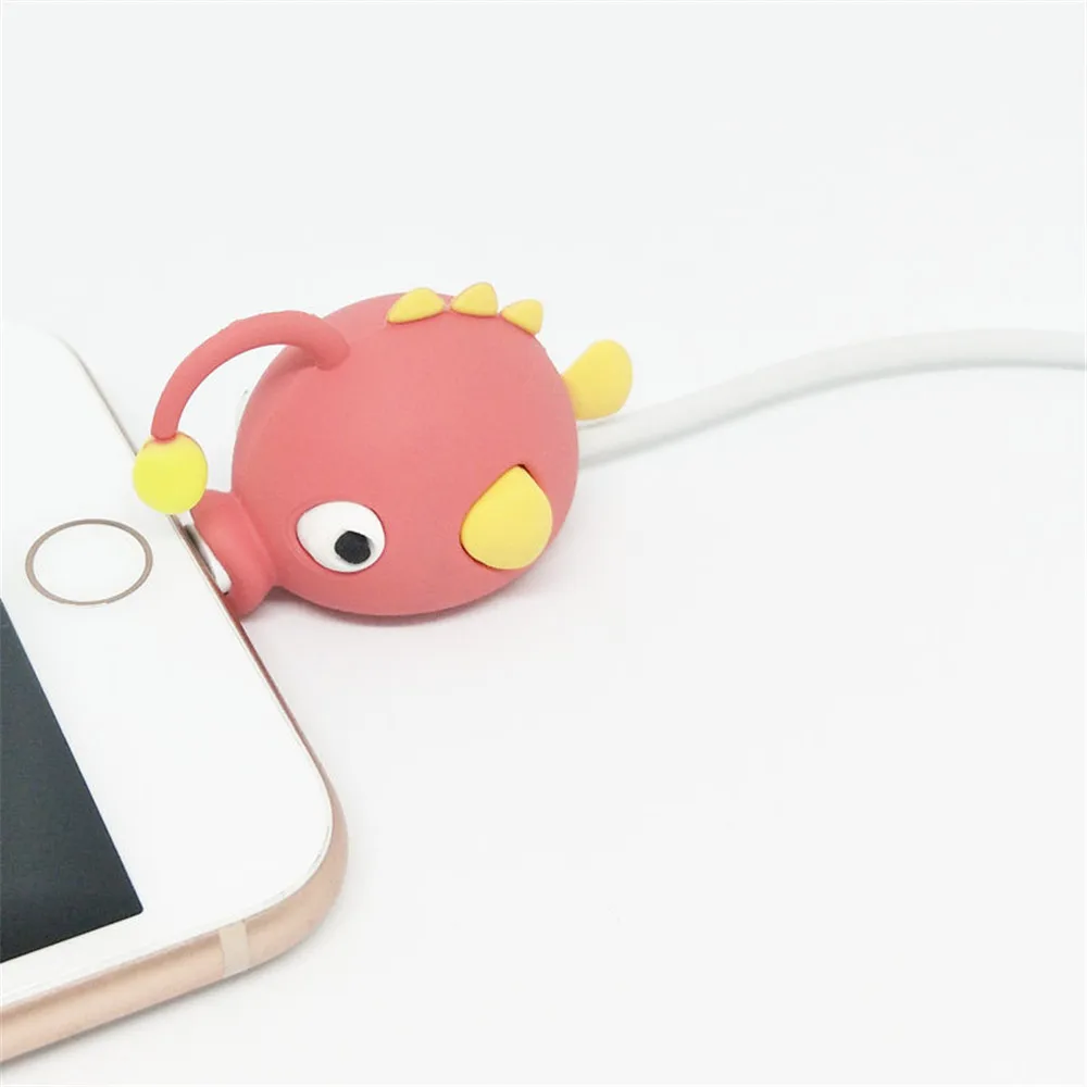 

1pc New Organizador Fish Cable Bite Cute Stationary Protector Office USB Cable Winder Wire Organizer Holder Office Supplies Desk