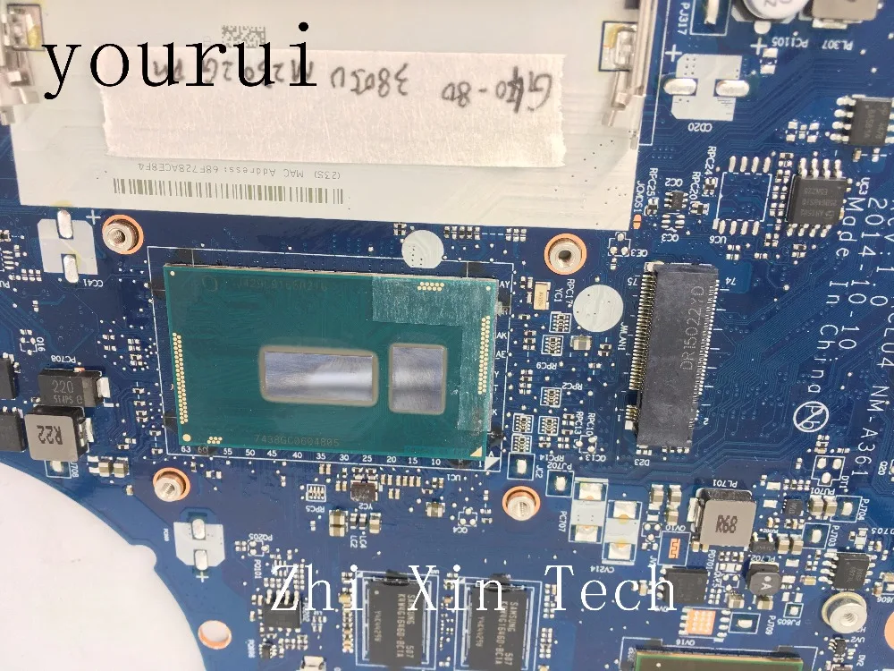 Yourui-placa-mãe Aclu3 Aclu4 Drive para Notebook Lenovo Wireless 3805u Cpu 2gb Funcionamento Adequado Placa-mãe para notebook - Imagem 4