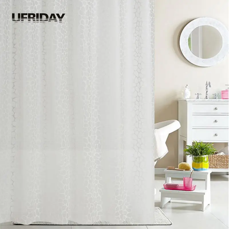 Ufriday Multiple Plastic Peva Waterproof Shower Curtain Bathroom