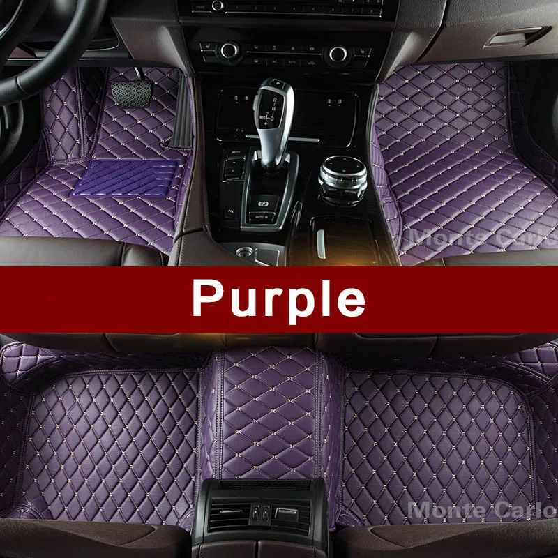 Автомобильные коврики на заказ для Mercedes Benz M ML GLE class W163 W164 W166 C292 coupe 63 AMG 350 400 450 500 ковры вкладыши - Название цвета: Фиолетовый
