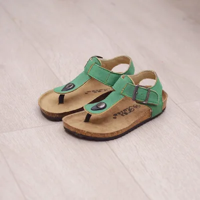 Boys Sandals Mom Baby Shoes Casual Girls Sandals Kids Clogs Flip Flops Sandalia Infantil Kids Summer Shoes Cork Sandalias 22-39 - Цвет: Зеленый