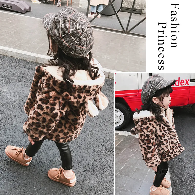 

Celveroso Winter Baby Girls Clothes Faux Fur Fleece Jackets Thick infant Coat cute Ear Warm kids Jacket Xmas Snowsuit Children