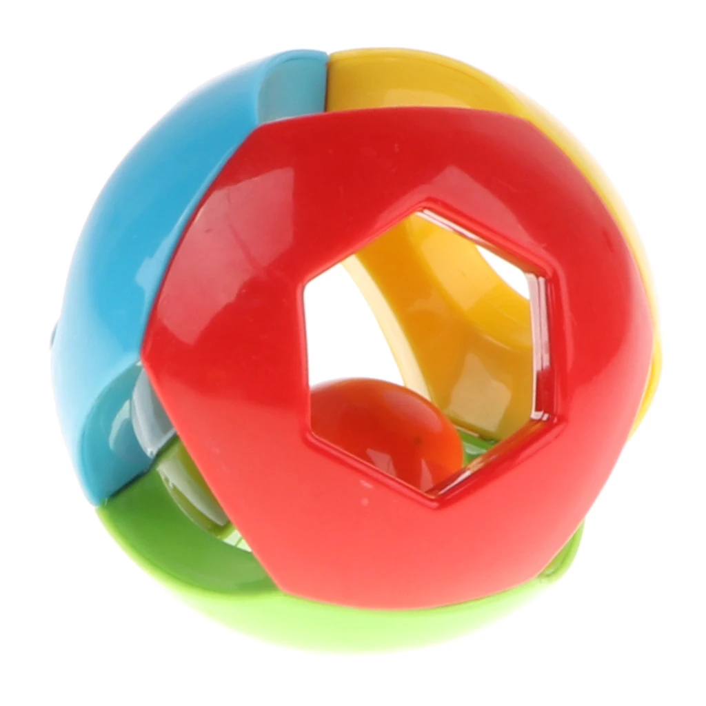 Baby Infant Plastic Ball Rattles Rolling Rattles Shaker Grab Developmental Baby Toy - Pack of 3