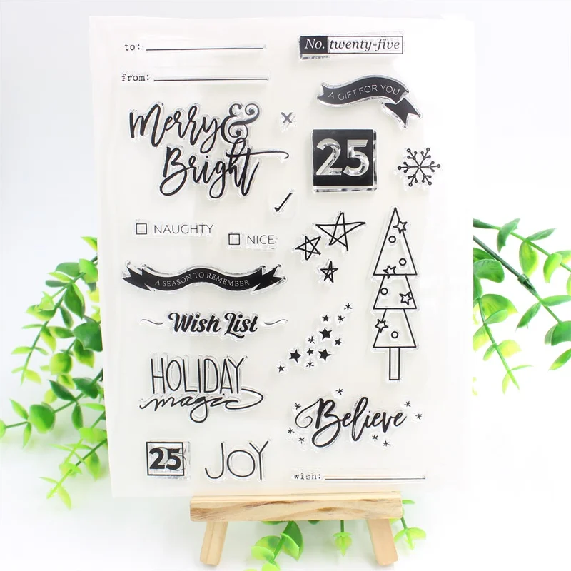 

ZLDECOR Wish List Transparent Clear Silicone Stamp/Seal for DIY scrapbooking/photo album Decorative clear stamp sheets