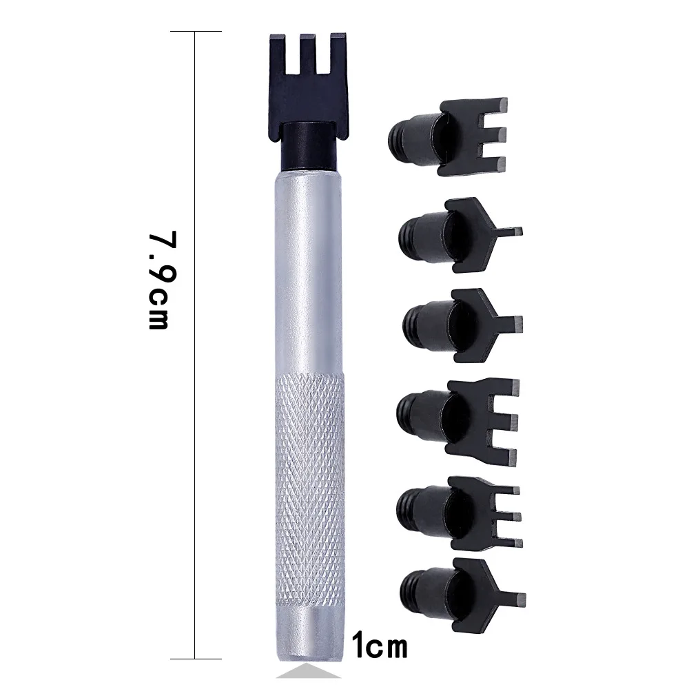 LMDZ стальная строчка, шнуровка, дырокол, инструмент с 6 съемными дырочками, кожаный инструмент для рукоделия, инструмент DIY, сменный