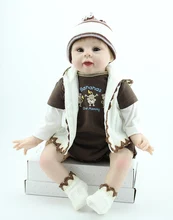 NPK 22 Inch Soft Silicone Vinyl Reborn Baby Dolls Baby Alive Doll For Girls Toys Boneca Reborn Baby Reborn