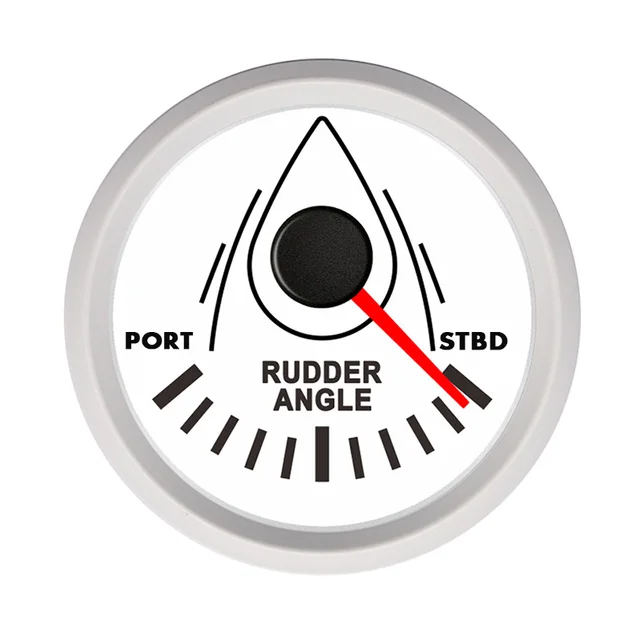 52 mm Black Boat Rudder Angle Indicator Gauge and Sender for Yacht