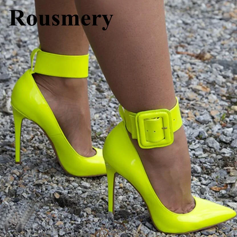 

Shallow Buckle Decoration Sexy Pointed Toe And Thin High Heel Four Color Summer And Spring Women Pumps High Quality