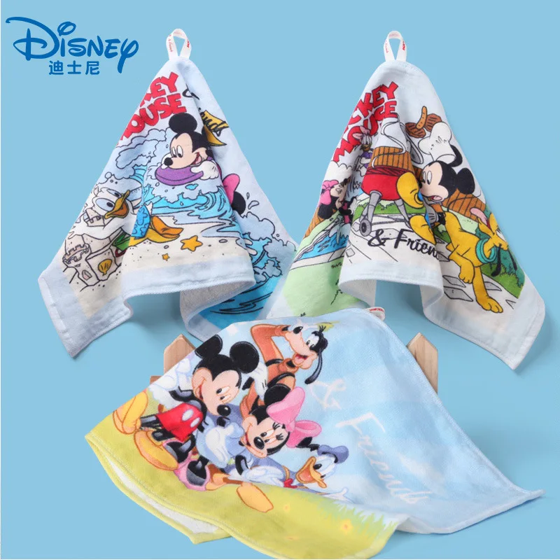 Хлопковое газовое детское полотенце Disney Mickey и partner мягкое быстросохнущее с