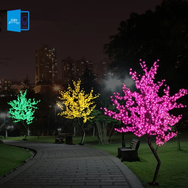 New Luz De Led Cherry Blossom Tree Light Luminaria 1 5m 8m New Luz De Led Cherry Blossom Tree Light Luminaria 1 5m 8m Lamp Landscape Outdoor Lighting For Christmas Wedding Deco