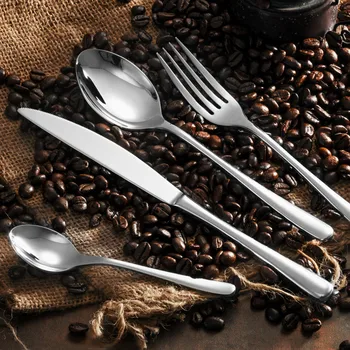 

Mirror 4 Pcs/Set Tableware Stainless Steel Western Dinnerware Set Classic Dinner Set Knives Forks Spoons Wedding Dining Utensils