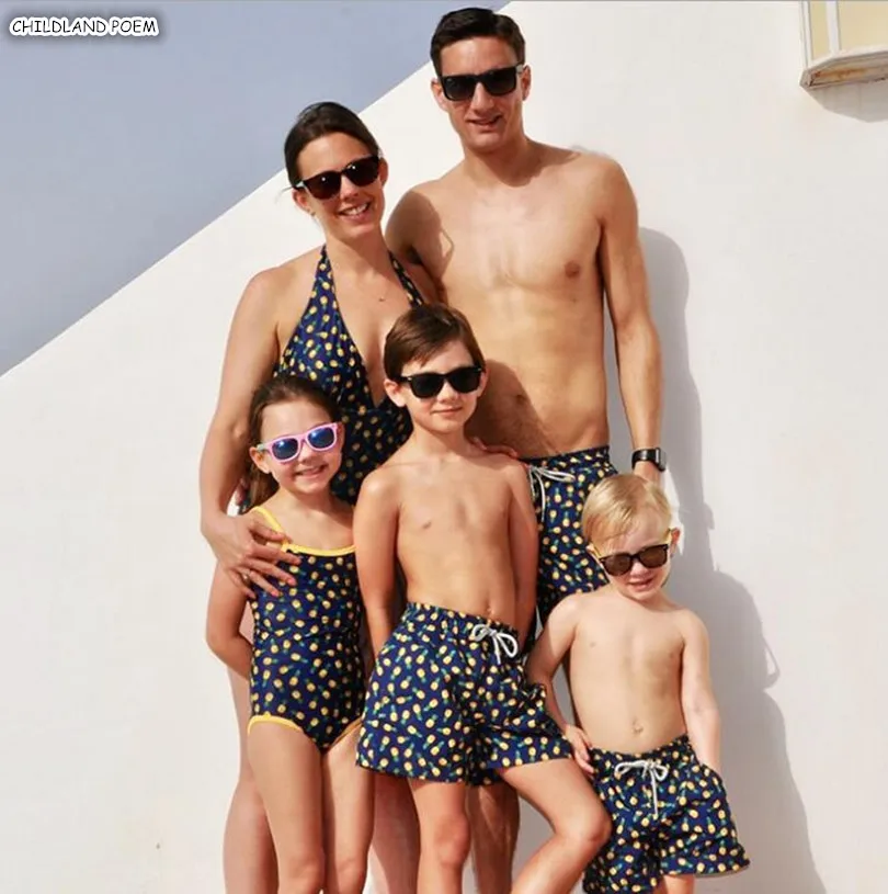 

Family Matching Swimwear Family Look Mother Daughter Father Son Kid Swimsuit Mom And Daughter Mommy And Me Bathing Suit Clothes