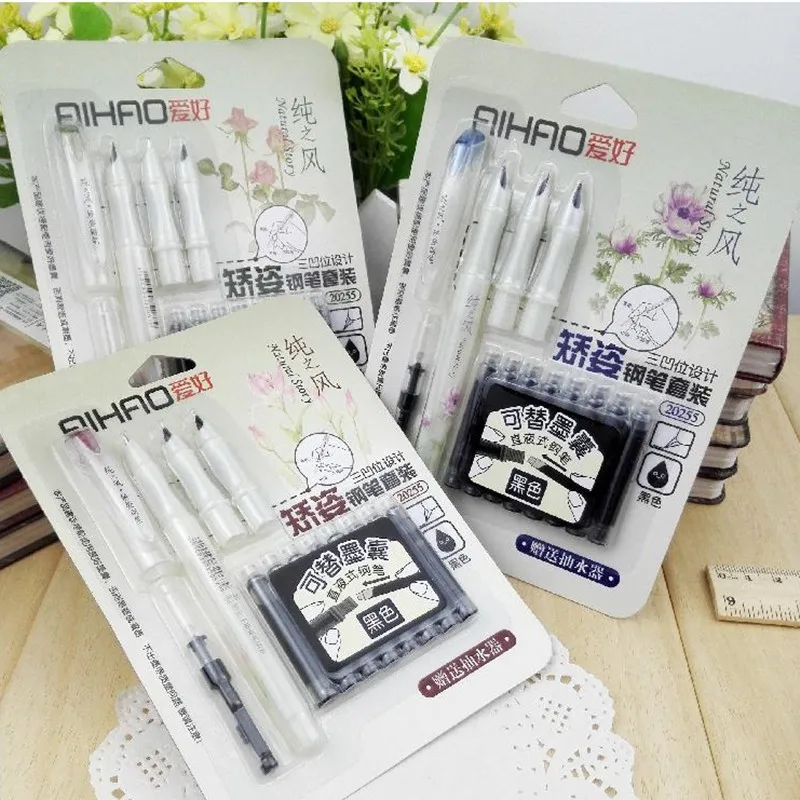 Promotional 2015 New Arrival Set Fountain Pen 2 Functions Sweet Korean