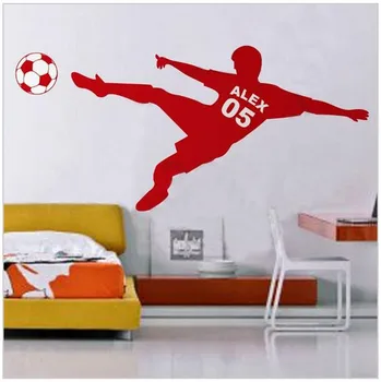 

Football Soccer Ball Personalized Name & Number Vinyl Wall Wall Decal Poster Wall Art Children Wall Sticker Kids Room Decor D607