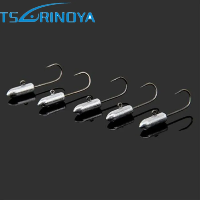 Tsurinoya 15 шт. 0 8 г 1 колючая приманка приманки из свинца на голову Крючки