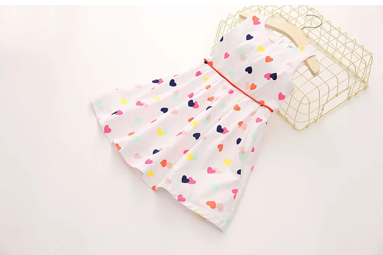 2018 Summer 3-12 Years Heart Shape Backless Love Print Sunny Princess Dance Ballet Pageant Prom Teenage Kids Party Dress Girls (7)