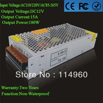 

Supernova Sale Adjustable Power Supply 12V 15A 180w Power Led Driver AC110/220V For Strip or Modules Lamps Wholesale 1pcs/lot