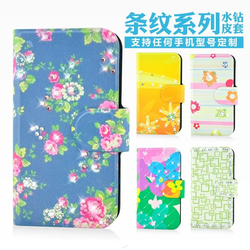 Wholesale 10pcs Hot Bling diamond flower butterfly leather flip case cover for Samsung Galaxy Ace S5830 S5830i S5838 |