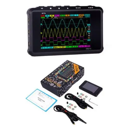 

CCDSO DS213 MINI Digital Oscilloscope 4 Channel 100MS/S LCD Display USB Oscilloscopio Pocket-Sized Storage Oscilloscope