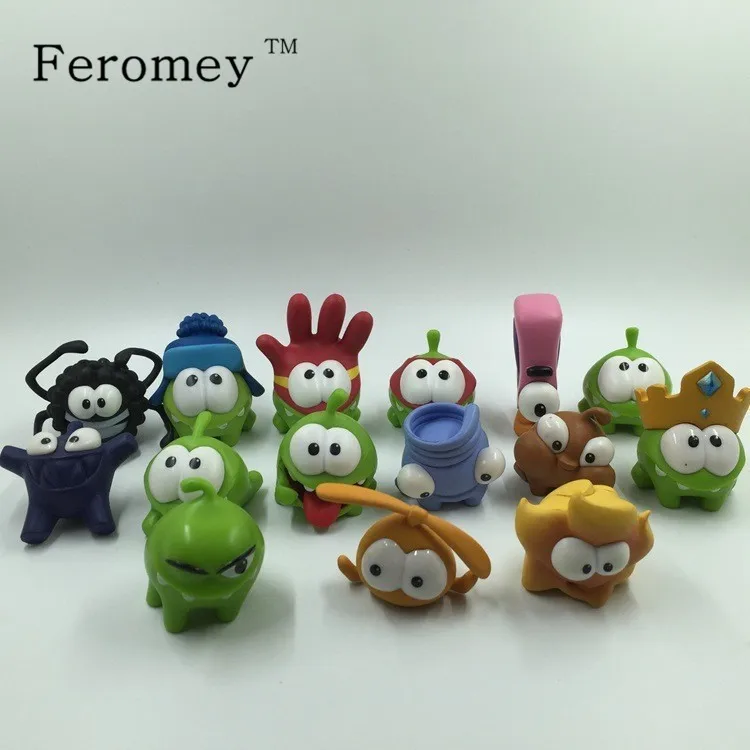 

10pcs/set Rope Frog Game Figures Doll Cut The Rope Om Nom Candy Gulping Monster Toys Action Figure Toy Children Kid Gift