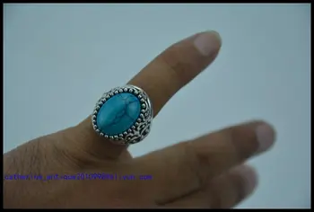 

Rare old Chinese silver turquoise Ring,Tibetan style,free shipping