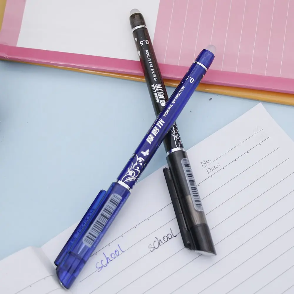 Стираемая 0,5 мм гелевая ручка перо синий черный заправки на выбор студент, школа, офис Канцелярские Принадлежности высококачественный бренд подарочная ручка 4 цвета