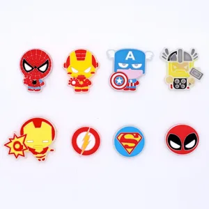 Лидер продаж; рождественские летние сандалии с героями мультфильмов, медведем, уткой; Сабо; украшения; очаровательные туфли - изображение