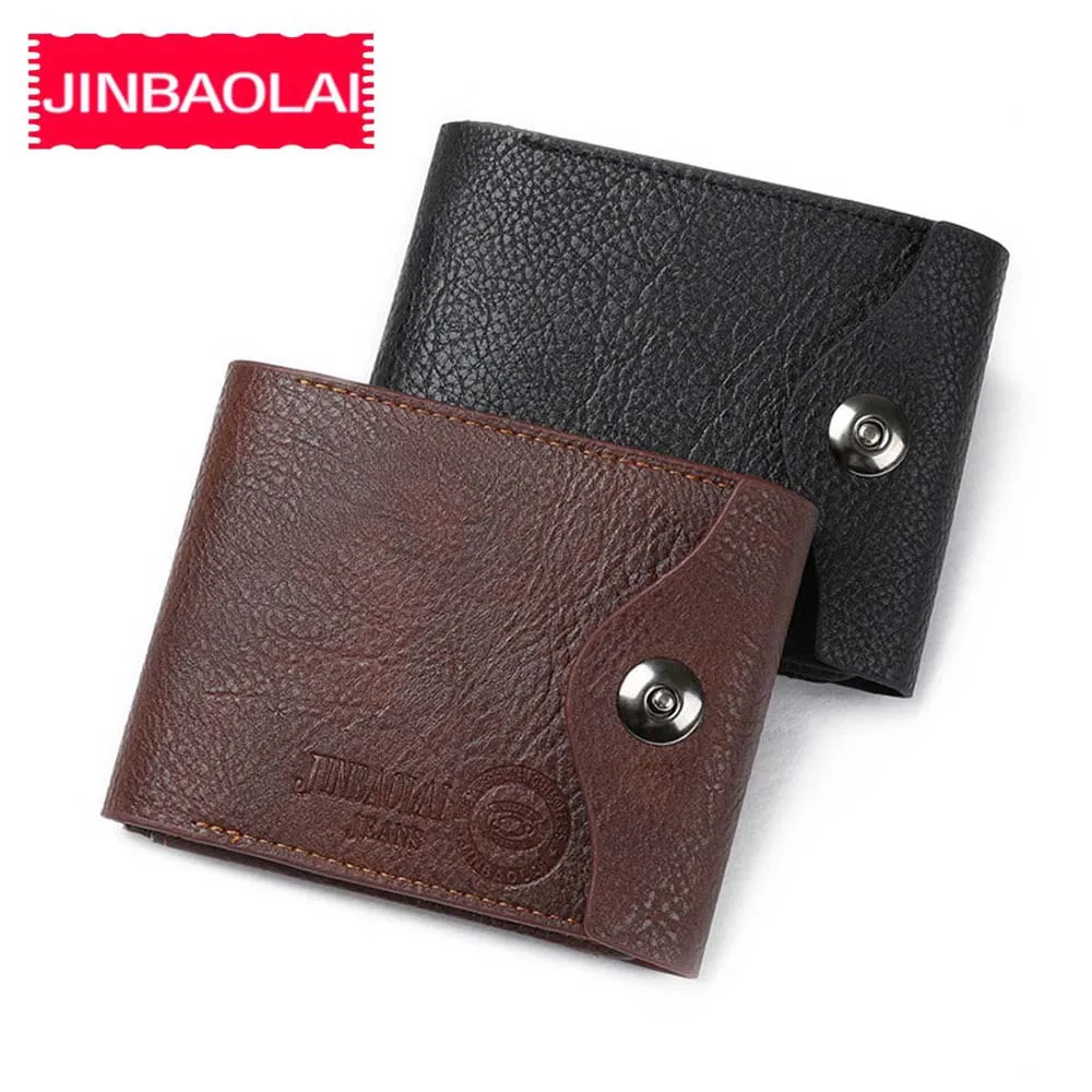 JINBAOLAI мужские кошельки из искусственной кожи короткий дизайн держатель для карт