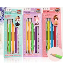 3+ 1 набор канцелярских принадлежностей для учебы автоматический карандаш с карандашом свинцовая стирательная резинка непрерывно карандаши для детские школьные принадлежности