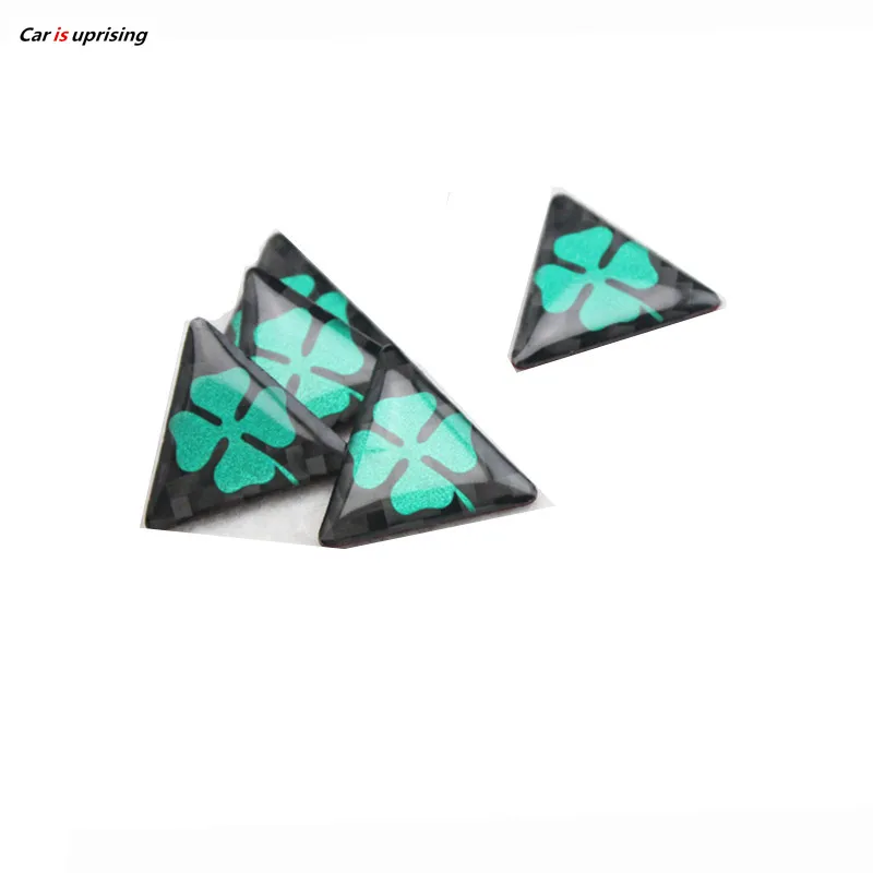 

4pcs 25mm NEW Alfa Romeo quatrefoil green delta stickers Car Logo emblem Badge for 159 147 156 166 Giulietta Spider GT