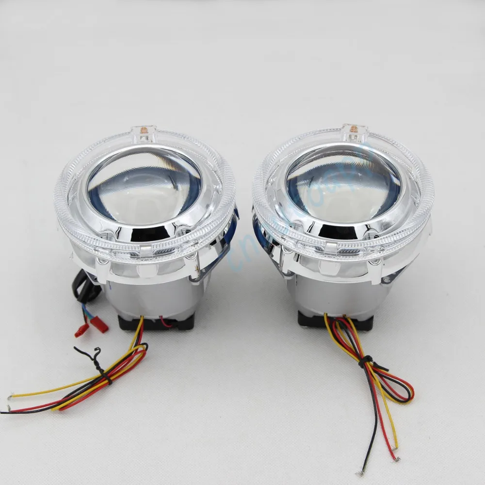 LED Headlights lens bluetooth angel eyes 4