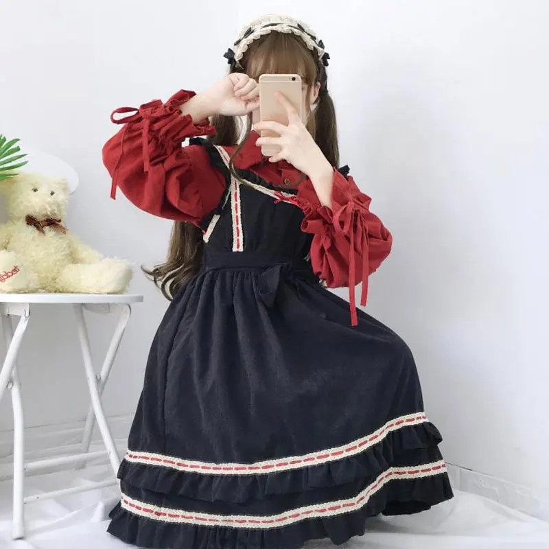 Японская мода Kawaii милое японское платье лолиты лоли Лолита повседневное