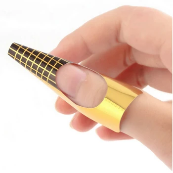 

100pcs/set Nail Forms Tips Acrylic Gel Extension Template Polish Gel Tips Nail Art Guide Form Professional Manicure Styling Tool