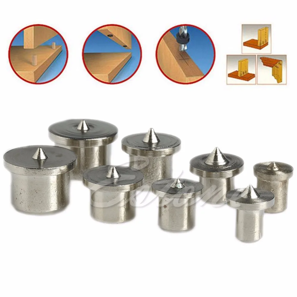 Hot Sale 8pcs Dowel Drill Centre Points Pin Wood 6/7/8/10/13mm Dowel