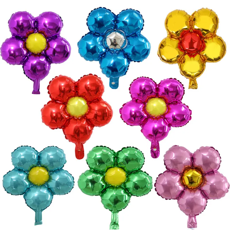 1pc 18inch birthday flower balloon five petals flower Foil balloons Wedding favors and gifts birthday party decorations globos