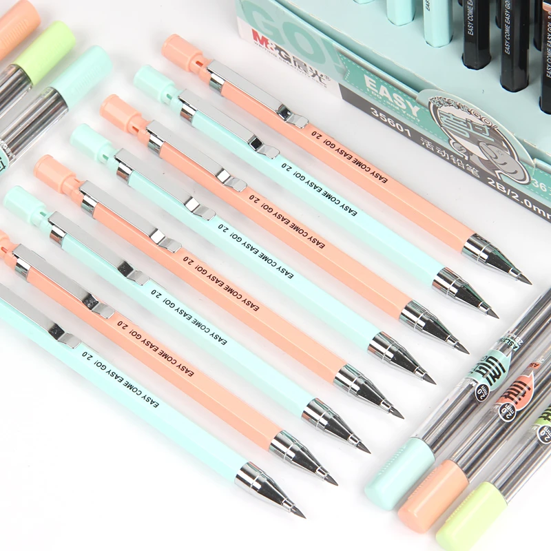 M & G 2B ołówek automatyczny 2.0mm z temperówką dla dzieci automatyczne  ołówki rysik do ołówka rysunek szkic szkolne papiernicze|Mechanical  Pencils| - AliExpress