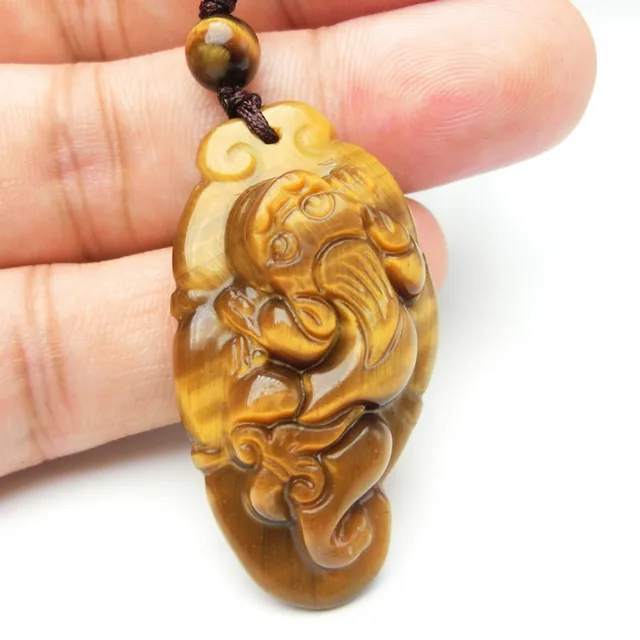 Wild Animal Pendant Male Domineering Medallion Tiger Eye Stone