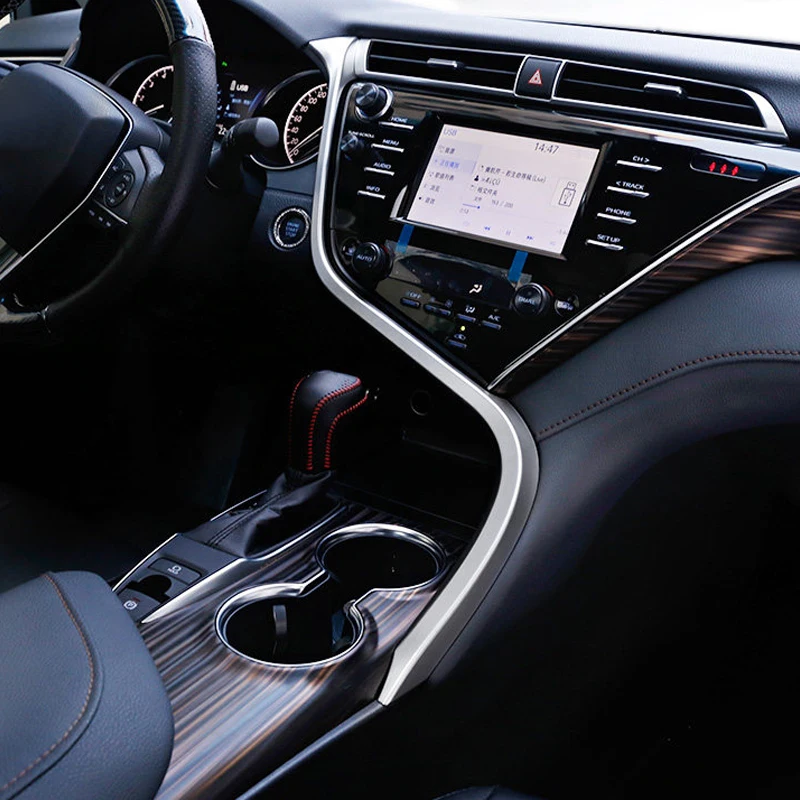 ABS Матовый Интерьер передний центр s-образная приборная панель отделка левый руль 1 шт. для Toyota Camry XV70