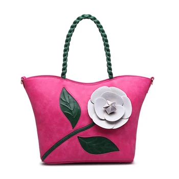 

Women Lady Handbag Tote Women'S Messenger Flower Shoulder Bags Bolsas National Vintage Retro Style PU Leather Free Dropshipping