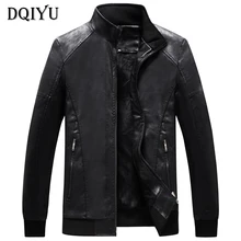 DQIYU новая мотоциклетная кожаная замшевая куртка большого размера свободная Мужская куртка из искусственной кожи флисовая повседневная мужская верхняя одежда из искусственной кожи 7XL