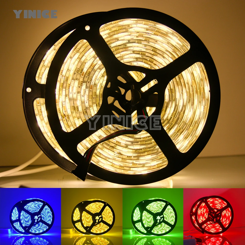 

LED Strip SMD 5050 DC12V Flexible LED Light Waterproof RGB RGBW Home Decoration Lighting Lamp Ribbon Tape 60led/m 5m 10m 15m 20m