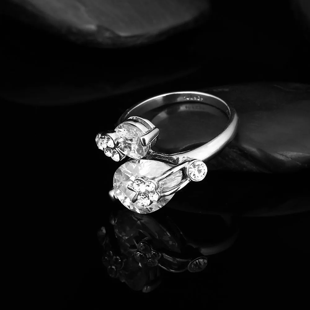 Wedding Ring Accessories With White Cubic Zirconia Jewelry For Women Gift For Anniversary (JewelOra RI101940)