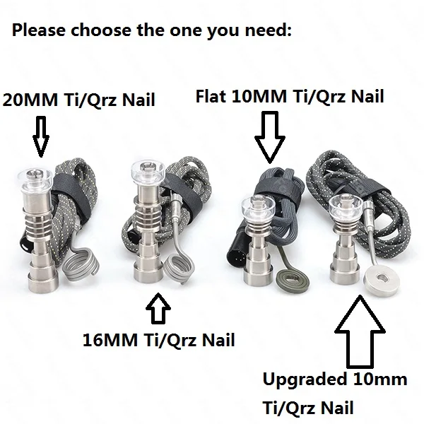 6 в 1 Ti E nail Dnail титановый/кварцевый гибридный Nail для 10 мм 16 или 20 nails катушечные