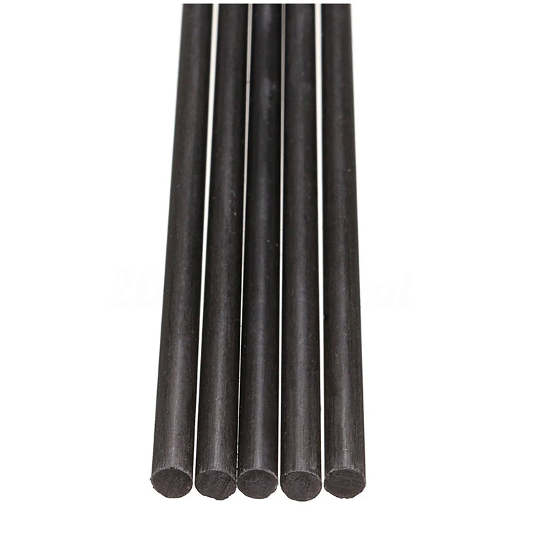 

5Pcs 4mm Black Carbon Fibre Rods Rod 500mm Long For Sand-Table RC Airplane DIY