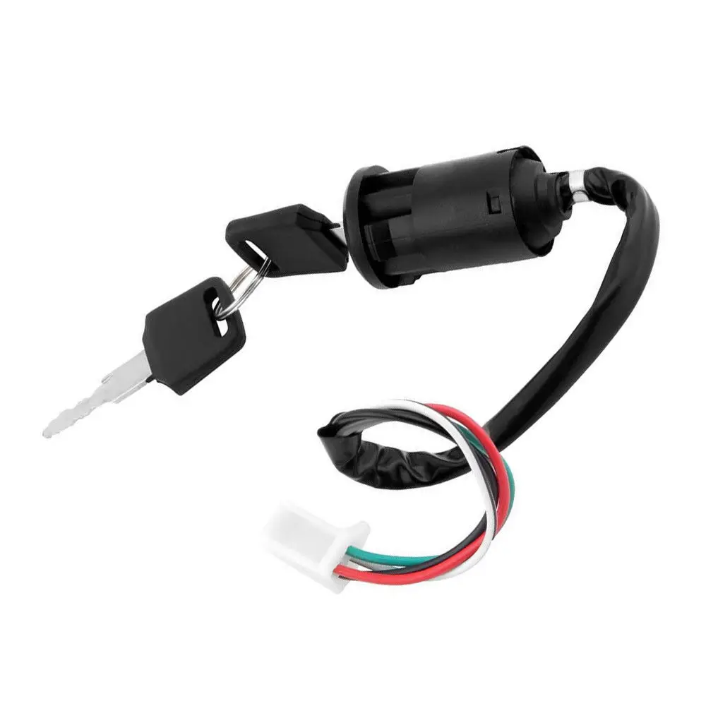 

4 Wire Pin Universa Motorcycle ATV Ignition Switch Keys On-off Go Kart ATVs Quad Dirt Bike Scooter Moped Ignition Lock IGN SW