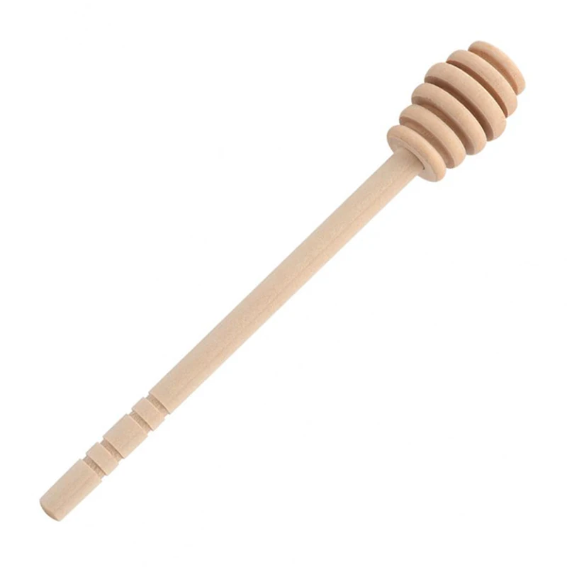 6Pcs Wooden Honey Dipper Stick Wood Honey Spoon Jam Honey Drizzler Server Mixing Stirring Teaspoon Tea Party Supply Kitchen Gadgets (5-1)