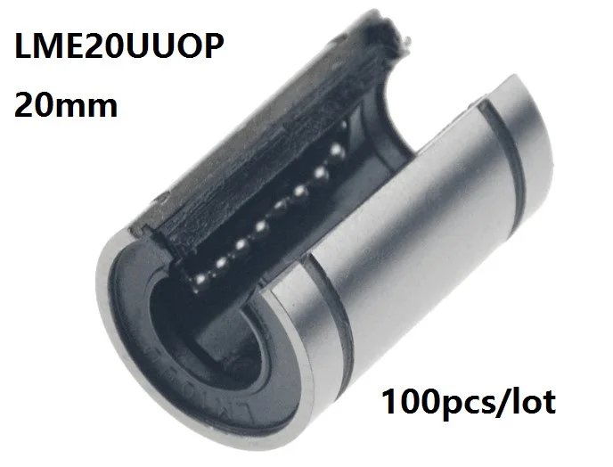 

100 шт./лот 20 мм LME20UUOP LME20OP LME20UU-OP открытое линейное движение шарикоподшипник втулка втулки для CNC DIY открытый тип линейный подшипник